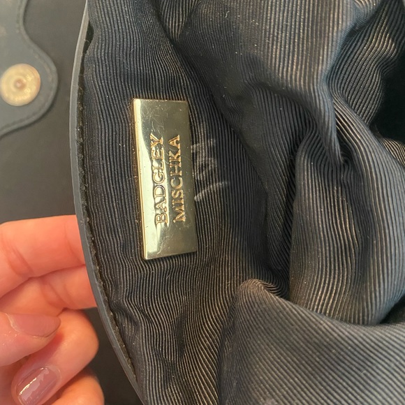 Badgley mischka cross body leather black satchel - Picture 16 of 16